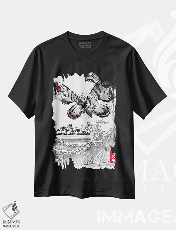 تیشرت طرح دار ظهور پروانه غول پیکر، دکور آسیایی اثر آنتونیو کامارنا | immage.ir