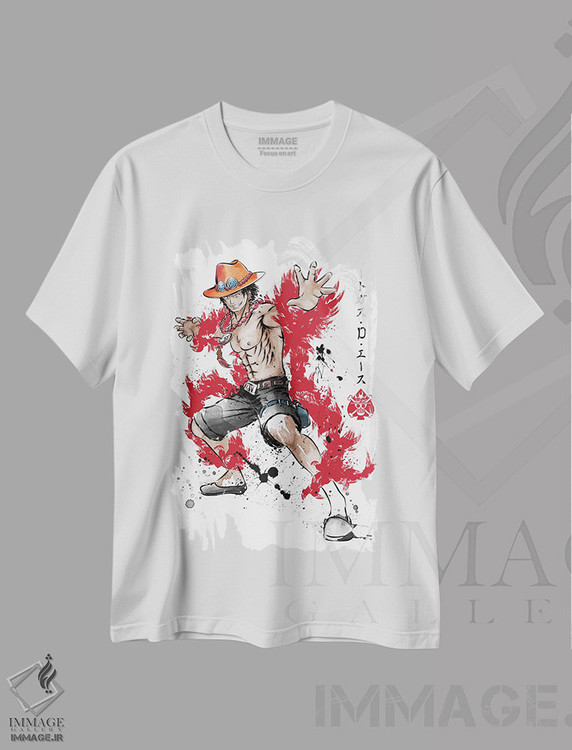 تیشرت طرح دار آیس مشت آتشین، انیمه اثر آنتونیو کامارنا | فروشگاه ایماژ