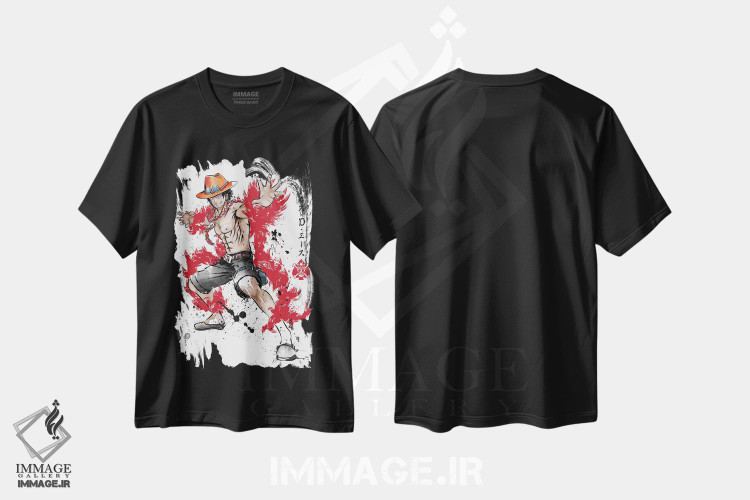 تیشرت طرح دار آیس مشت آتشین، انیمه اثر آنتونیو کامارنا | immage.ir