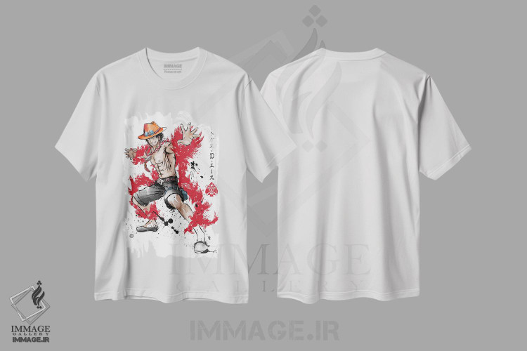 تیشرت طرح دار آیس مشت آتشین، انیمه اثر آنتونیو کامارنا | فروشگاه ایماژ