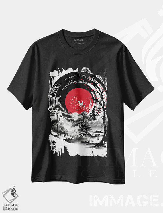 تیشرت طرح دار موسیقی ژاپن، هنر دیجیتال اثر آنتونیو کامارنا | immage.ir