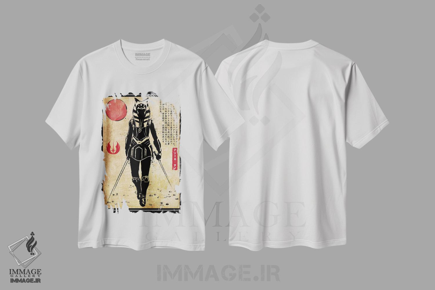 تیشرت طرح دار آسوکا تانو، هنر دیجیتال اثر آنتونیو کامارنا | immage.ir