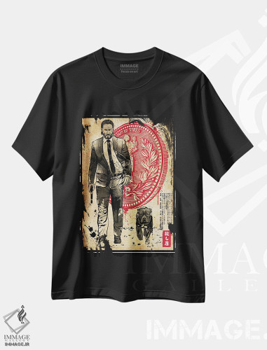 تیشرت طرح دار آدمکش تنها و کودک، هنر دیجیتال اثر آنتونیو کامارنا | فروشگاه ایماژ