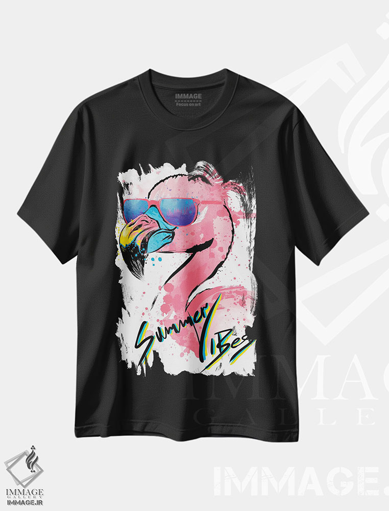 تیشرت طرح دار حال و هوای تابستان، هنر دیجیتال اثر آنتونیو کامارنا | فروشگاه ایماژ