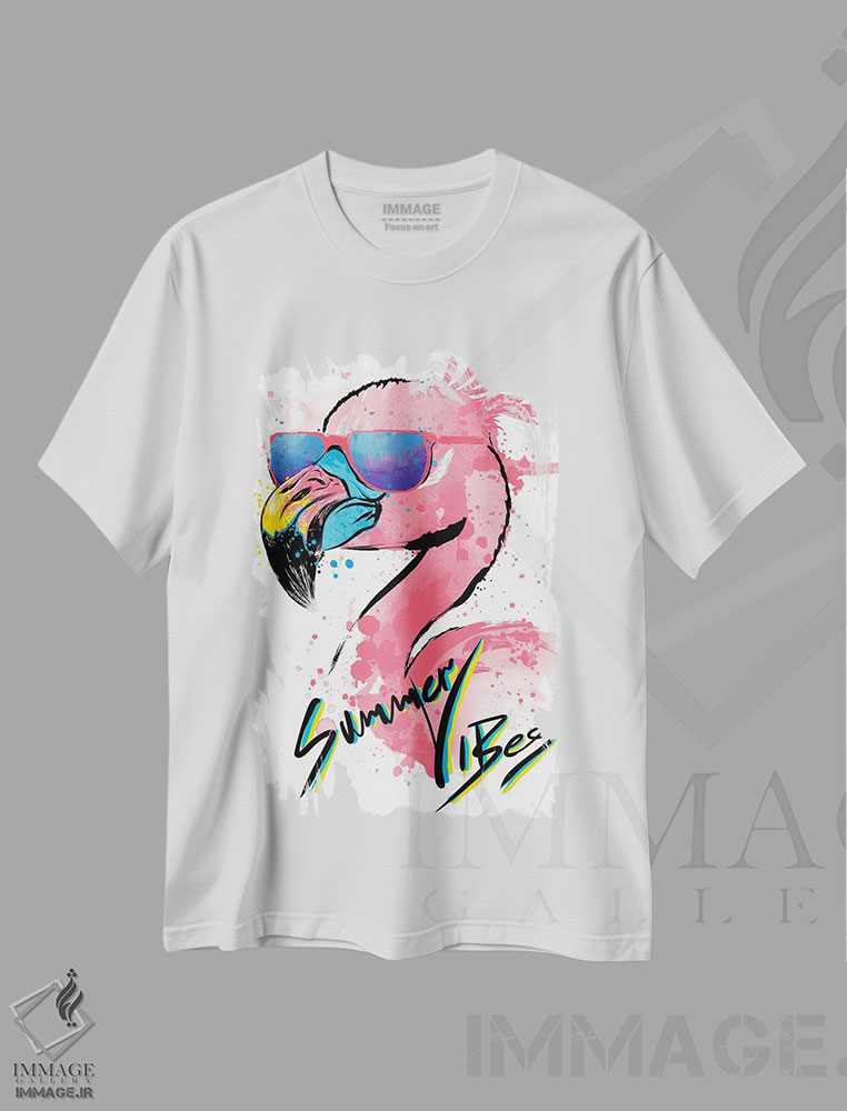 تیشرت طرح دار حال و هوای تابستان، هنر دیجیتال اثر آنتونیو کامارنا | immage.ir