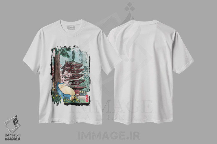 تیشرت طرح دار چرت زدن در ژاپن، هنر دیجیتال اثر آنتونیو کامارنا | immage.ir