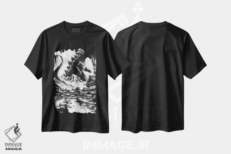 تیشرت طرح دار شاه در روستای ژاپنی، مدیوم اثر آنتونیو کامارنا | immage.ir