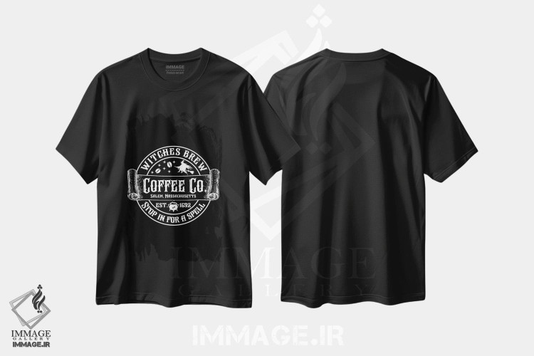 تیشرت طرح دار معجون جادوگران، هنر دیجیتال سیاه و سفید اثر آنتونیو کامارنا | فروشگاه ایماژ