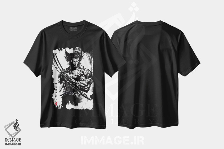 تیشرت طرح دار سامورایی جهش یافته به سبک سومیه، تزئینی اثر آنتونیو کامارنا | immage.ir