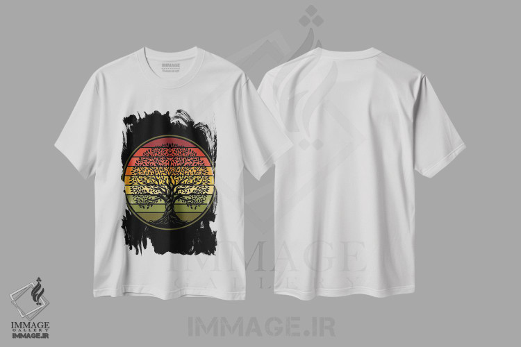 تیشرت طرح دار درخت زندگی پاییزی، تزئینی اثر آنتونیو کامارنا | فروشگاه ایماژ