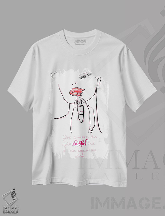 تیشرت طرح دار یک زن می تواند دنیا را فتح کند، باربیکور اثر آتلیه کنسولو | immage.ir