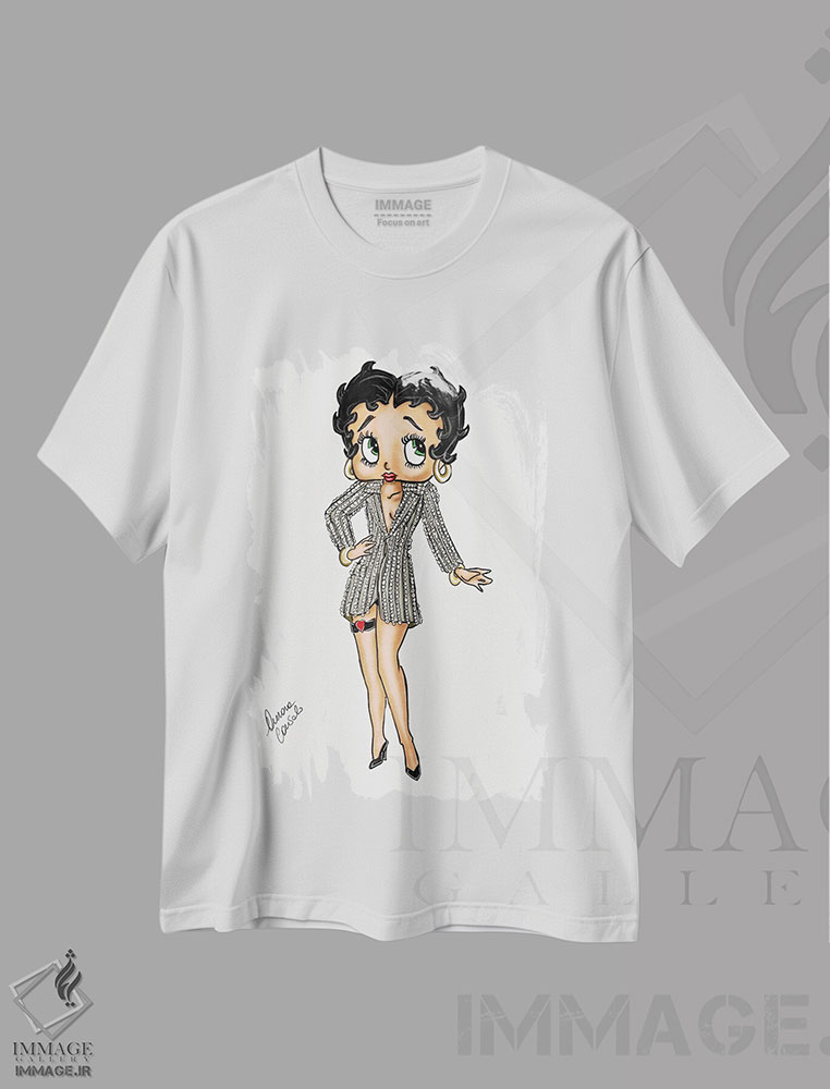 تیشرت طرح دار بتی بوپ، تزئینی اثر آتلیه کنسولو | فروشگاه ایماژ