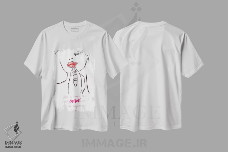 تیشرت طرح دار یک زن می تواند دنیا را فتح کند، باربیکور اثر آتلیه کنسولو | immage.ir