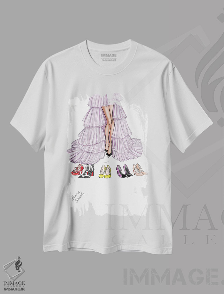 تیشرت طرح دار کفش های جذاب، باربیکور اثر آتلیه کنسولو | immage.ir