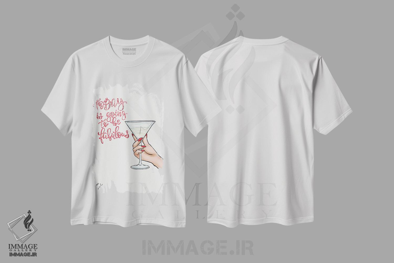 تیشرت طرح دار درخشان باش، دست نقاشی و طراحی دستی اثر آتلیه کنسولو | فروشگاه ایماژ