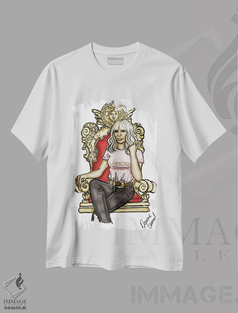 تیشرت طرح دار ورساچه، تزئینی اثر آتلیه کنسولو | immage.ir