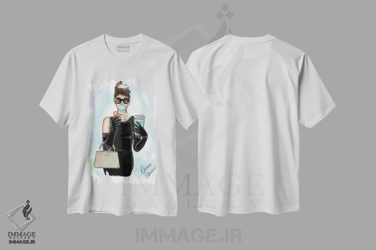 تیشرت طرح دار صبحانه در تیفانی، تزئینی اثر آتلیه کنسولو | فروشگاه ایماژ