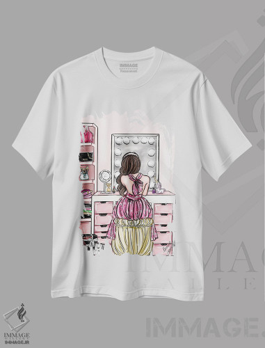 تیشرت طرح دار روتین زیبایی، باربیکور اثر آتلیه کنسولو | فروشگاه ایماژ