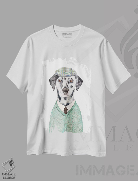 تیشرت طرح دار دالماتین، هنر دیجیتال اثر انیمال کرو | immage.ir