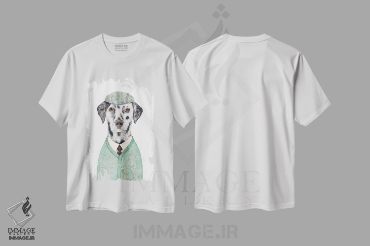 تیشرت طرح دار دالماتین، هنر دیجیتال اثر انیمال کرو | immage.ir