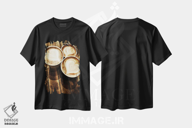 تیشرت طرح دار عشق در یک لاته، مدیوم اثر آکوستا | immage.ir