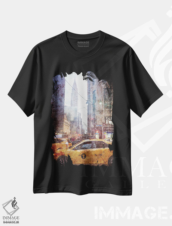تیشرت طرح دار خیابان مدیسون بارانی، مدیوم اثر آکوستا | فروشگاه ایماژ