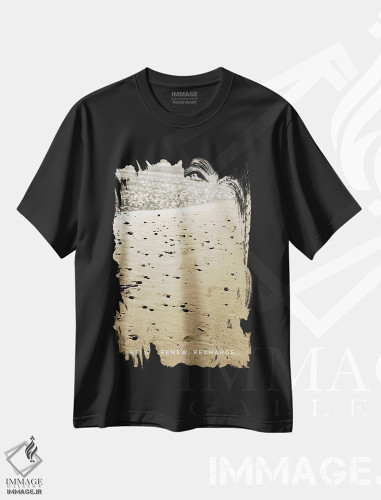 تیشرت طرح دار آرامش، تجدید نیرو و شارژ مجدد، مدیوم اثر آکوستا | فروشگاه ایماژ
