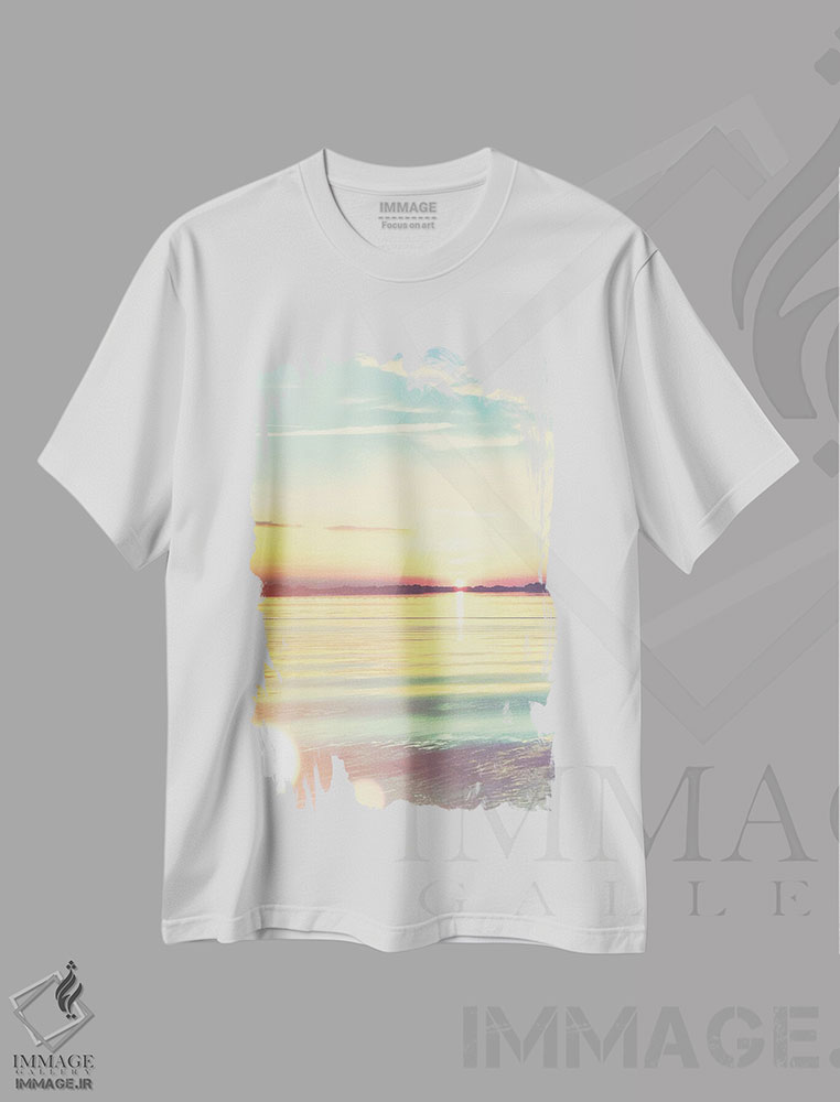 تیشرت طرح دار نسیم اقیانوس، تزئینی اثر آکوستا | فروشگاه ایماژ