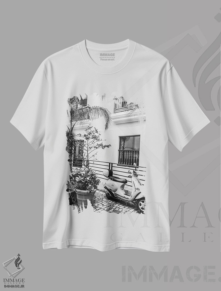 تیشرت طرح دار سن خوان قدیم III، عکاسی سیاه و سفید اثر آکوستا | immage.ir