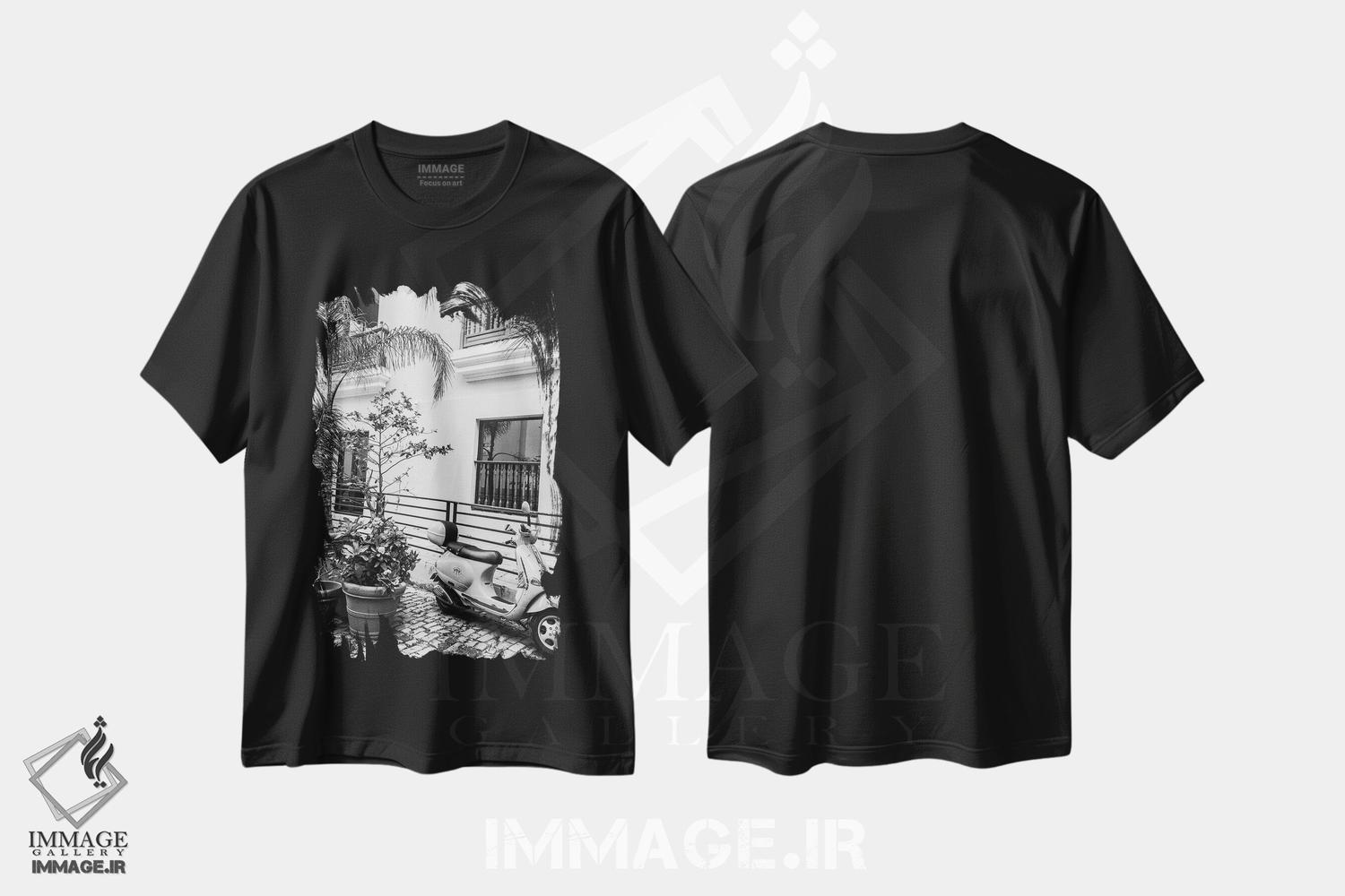 تیشرت طرح دار سن خوان قدیم III، عکاسی سیاه و سفید اثر آکوستا | فروشگاه ایماژ