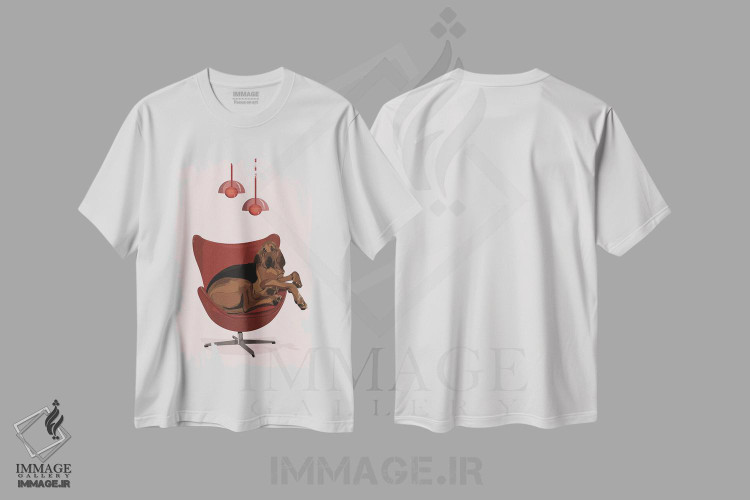 تیشرت طرح دار فیلیس، تزئینی اثر آرت کت ایلاستریتد | فروشگاه ایماژ