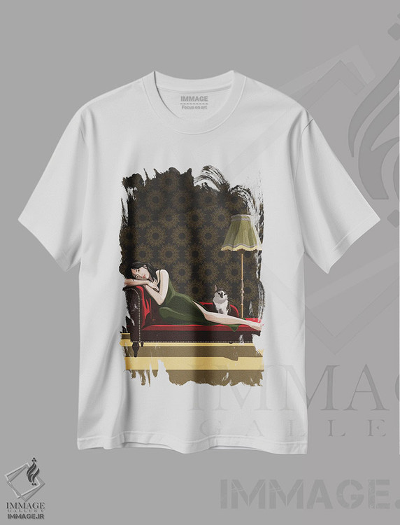 تیشرت طرح دار رویای روزانه پرتوی خورشید، تزئینی اثر آرت کت ایلاستریتد | immage.ir