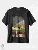 تیشرت طرح دار بازی انتظار، تزئینی اثر آرت کت ایلاستریتد | فروشگاه ایماژ