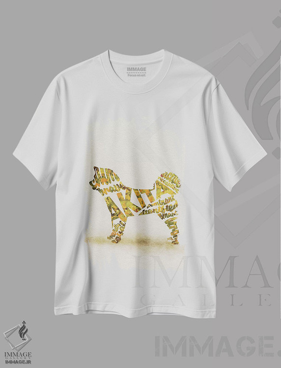 تیشرت طرح دار آکیتا اینو، هنر دیجیتال اثر آیشه دنیز آکِرمان | فروشگاه ایماژ