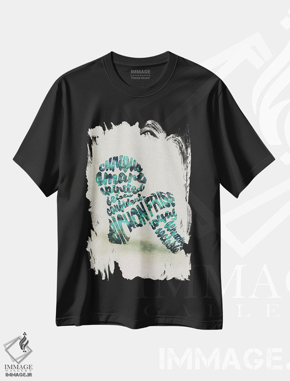 تیشرت طرح دار بیشون فریزه، هنر دیجیتال اثر آیشه دنیز آکِرمان | immage.ir
