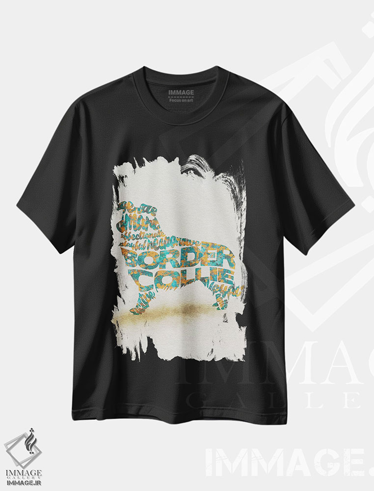تیشرت طرح دار بردر کولی، هنر دیجیتال اثر آیشه دنیز آکِرمان | فروشگاه ایماژ