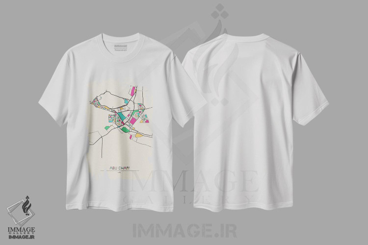 تیشرت طرح دار نقشه ابوظبی، امارات متحده عربی، تزئینی اثر آیشه دنیز آکِرمان | immage.ir