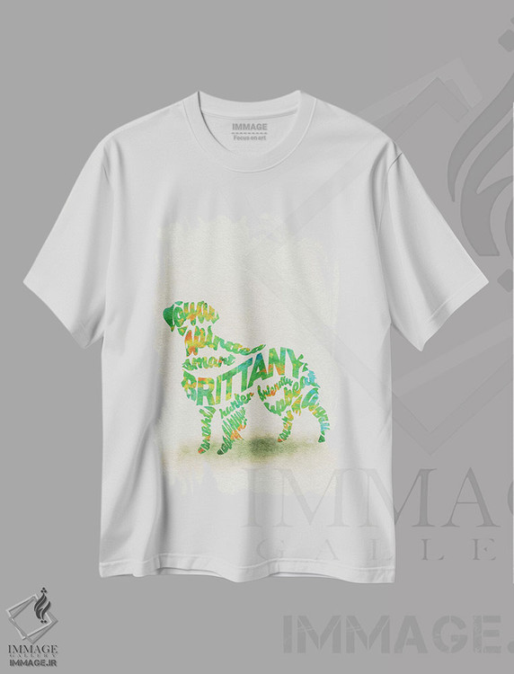 تیشرت طرح دار بریتن اسپانیل، هنر دیجیتال اثر آیشه دنیز آکِرمان | فروشگاه ایماژ