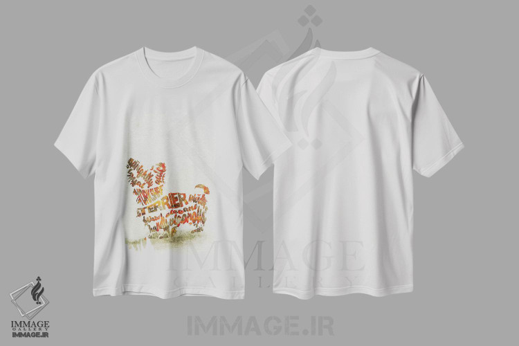 تیشرت طرح دار سگ یورکشایر تریر، هنر دیجیتال اثر آیشه دنیز آکِرمان | فروشگاه ایماژ