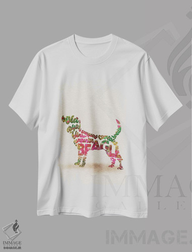 تیشرت طرح دار سگ بیگل، هنر دیجیتال اثر آیشه دنیز آکِرمان | فروشگاه ایماژ