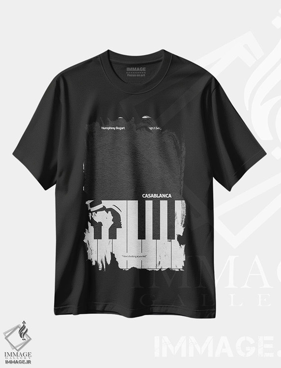 تیشرت طرح دار کازابلانکا، تزئینی اثر آیشه دنیز آکِرمان | فروشگاه ایماژ