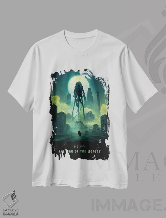 تیشرت طرح دار جنگ دنیاها، هنر دیجیتال اثر آیشه دنیز آکِرمان | immage.ir