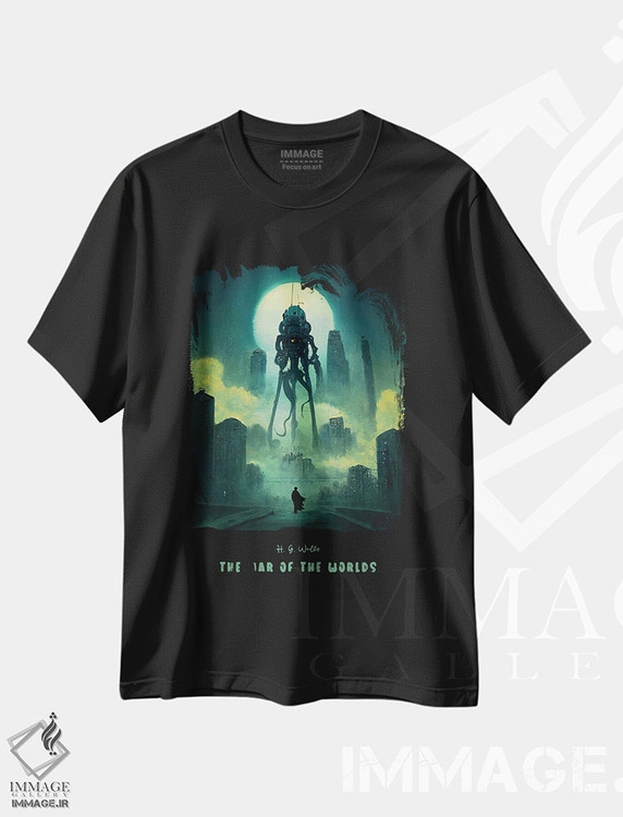 تیشرت طرح دار جنگ دنیاها، هنر دیجیتال اثر آیشه دنیز آکِرمان | فروشگاه ایماژ