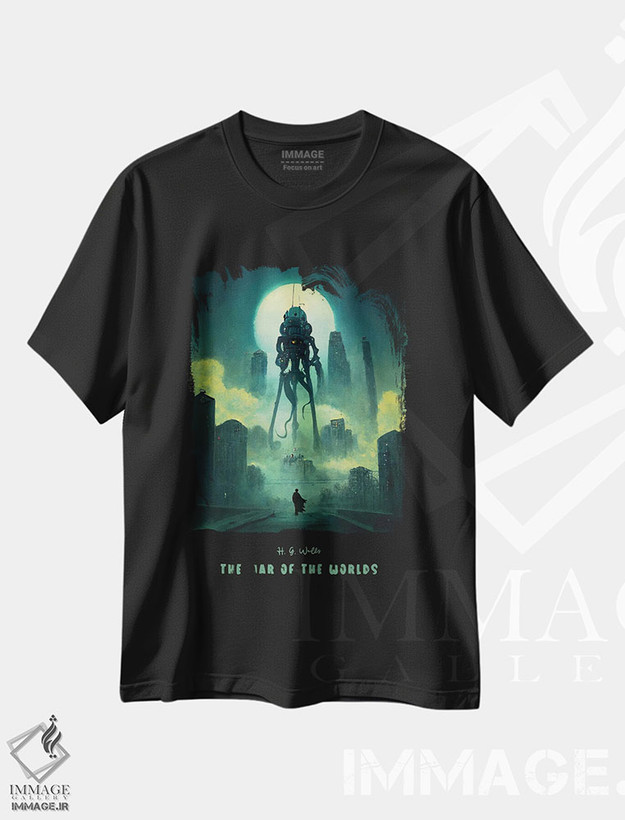 تیشرت طرح دار جنگ دنیاها، هنر دیجیتال اثر آیشه دنیز آکِرمان | فروشگاه ایماژ