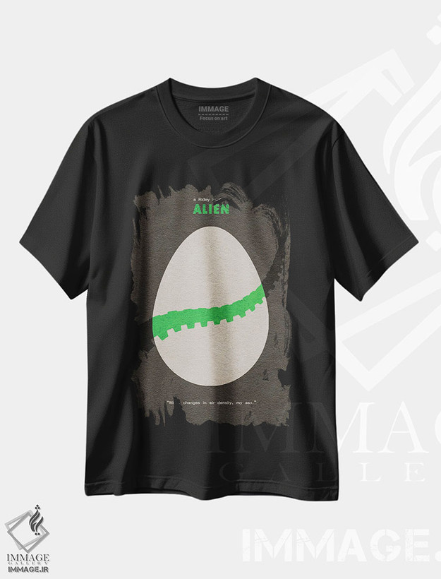 تیشرت طرح دار بیگانه، تزئینی اثر آیشه دنیز آکِرمان | فروشگاه ایماژ