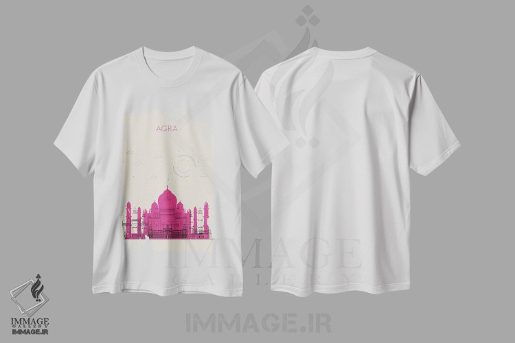 تیشرت طرح دار نمای شهری آگرا، هند، هنر دیجیتال اثر آیشه دنیز آکِرمان | immage.ir