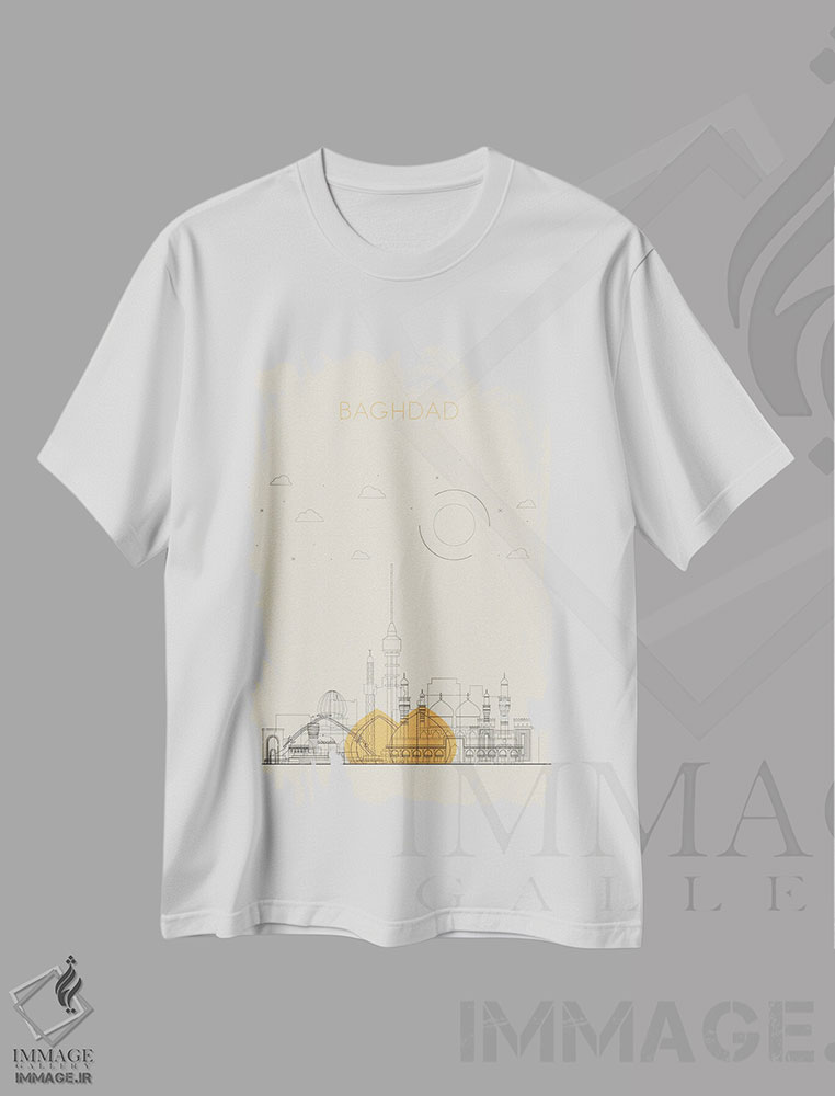 تیشرت طرح دار نمای شهری بغداد، عراق، هنر دیجیتال اثر آیشه دنیز آکِرمان | immage.ir