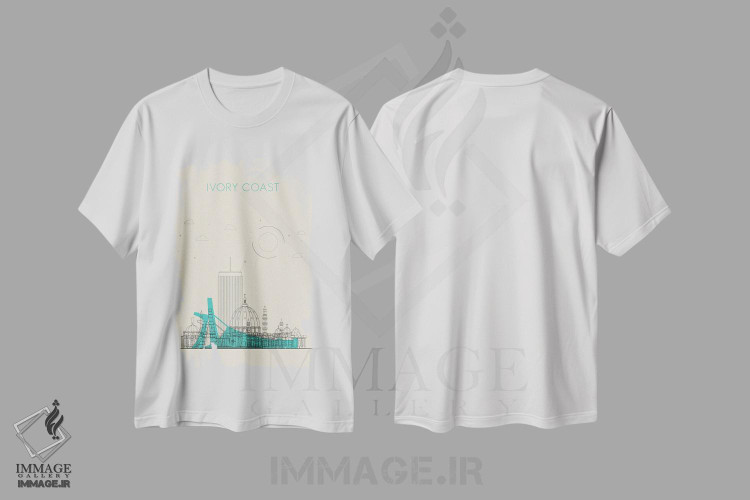 تیشرت طرح دار نمای شهری ساحل عاج، هنر دیجیتال اثر آیشه دنیز آکِرمان | immage.ir