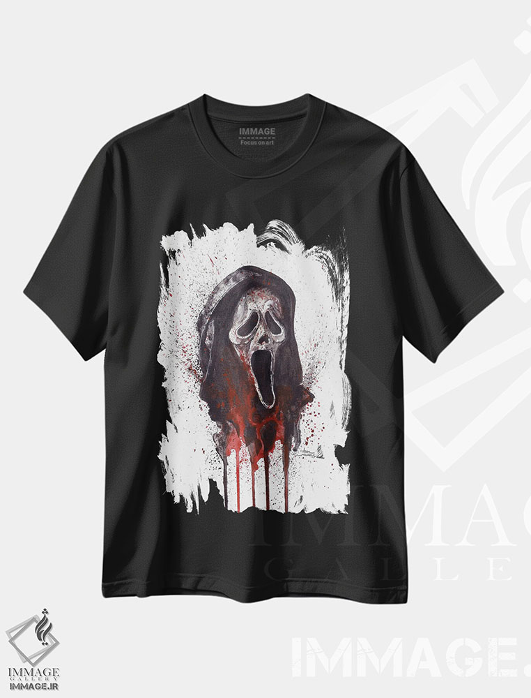 تیشرت طرح دار روح جیغ، دست نقاشی و طراحی دستی اثر آدام مایکلز | فروشگاه ایماژ