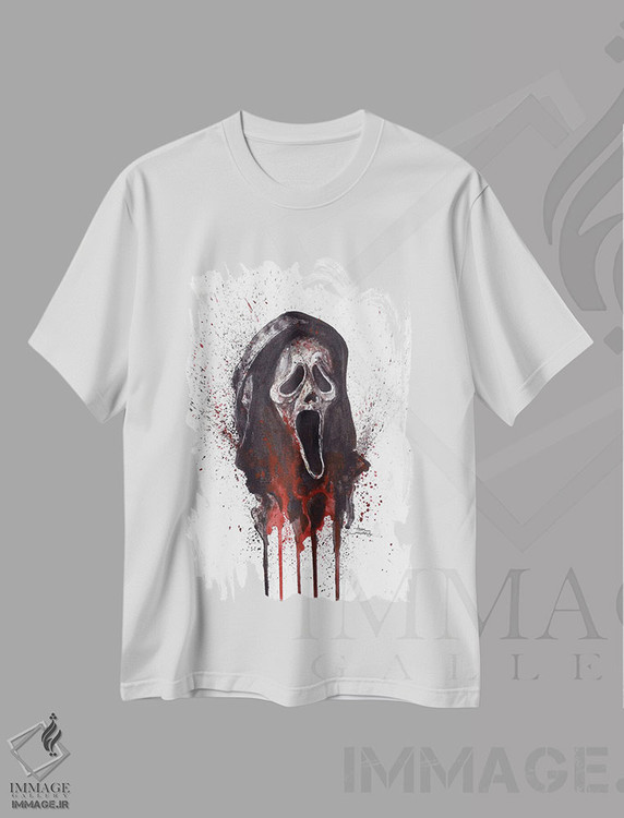تیشرت طرح دار روح جیغ، دست نقاشی و طراحی دستی اثر آدام مایکلز | immage.ir